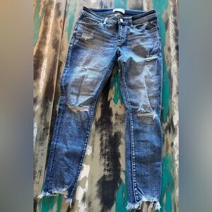 BKE Stella Distressed Ankle Skinny Jeans for Women